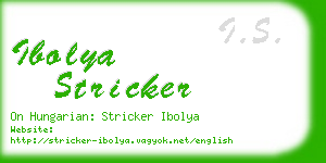 ibolya stricker business card